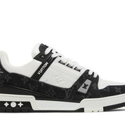 Louis Vuitton Black Monogram Denim Trainer Sneakers (Pre-loved)