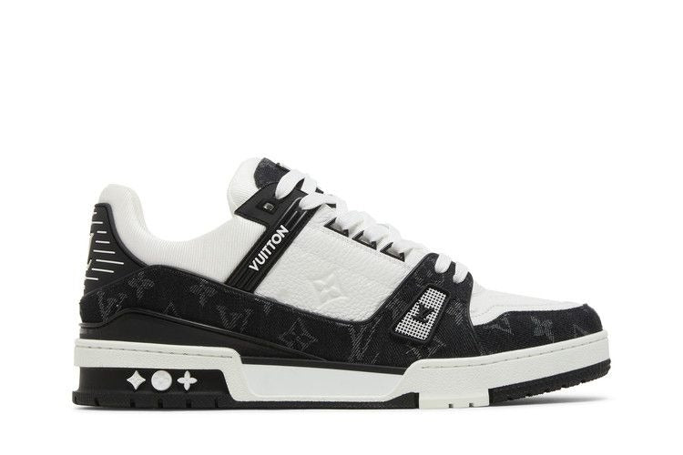Louis Vuitton Black Monogram Denim Trainer Sneakers (Pre-loved)