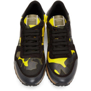 Valentino Garavani Rockrunner Yellow Camouflage Sneakers (Pre-Loved)