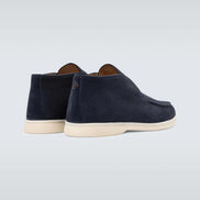 Loro Piana Open Walk Suede Ankle Boots 