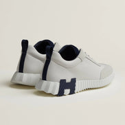Hermès Bouncing White and Navy Sneakers 
