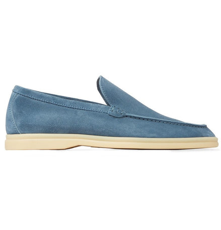 Loro Piana Summer Walk Suede White Sole Loafers "Unworn"