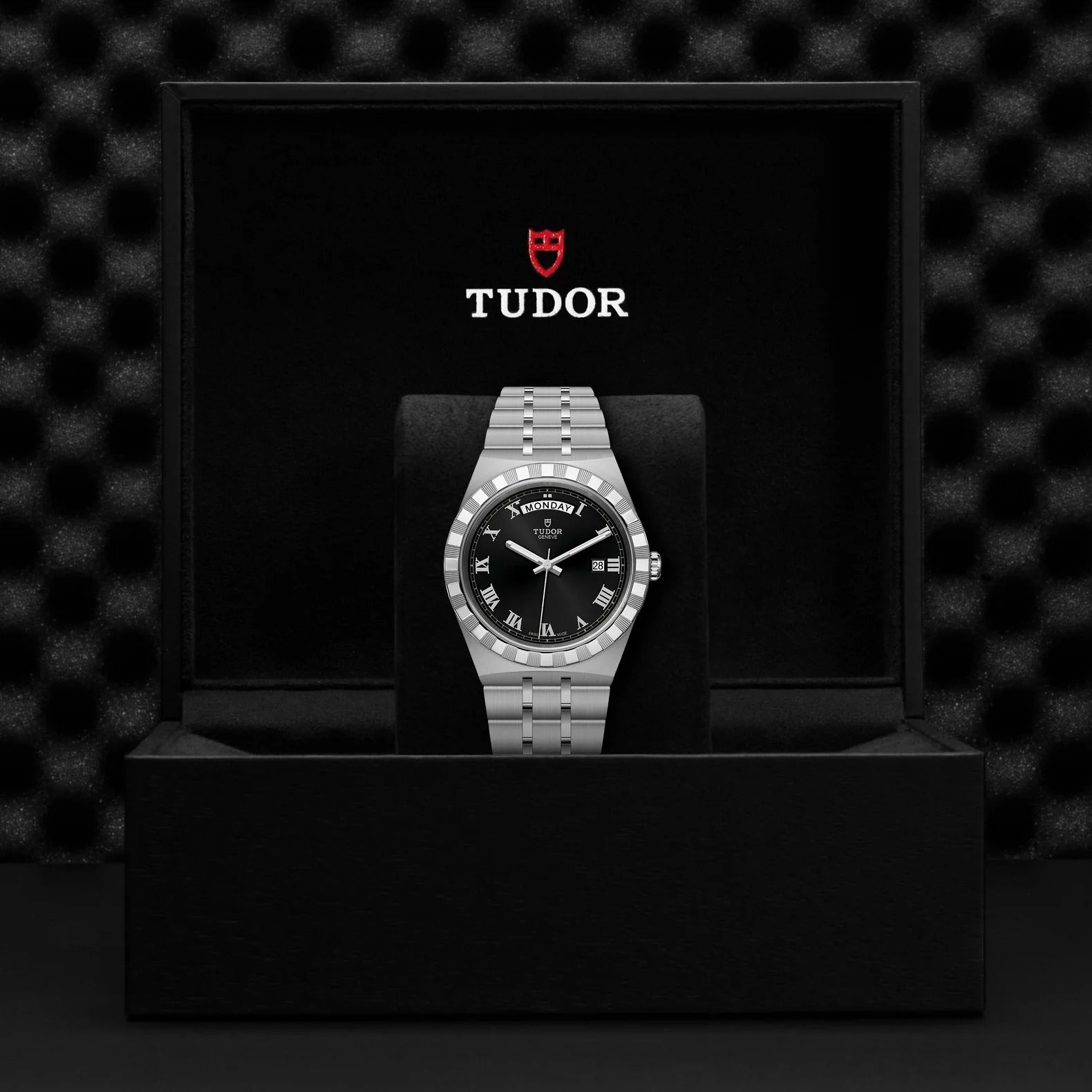 Tudor Royal Day-Date 41mm Black Roman Dial 
