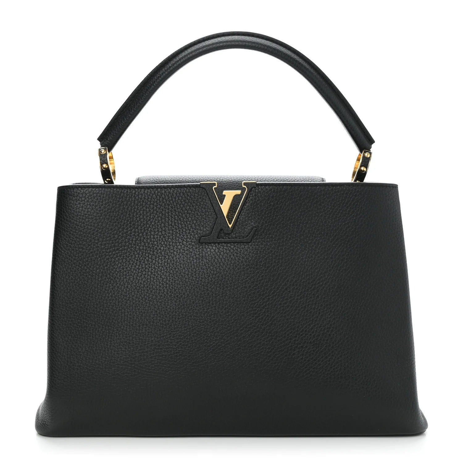 Louis Vuitton Black Taurillon Leather Capucines MM (Pre-Loved)