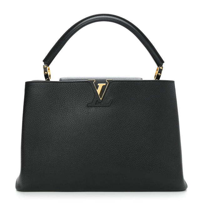 Louis Vuitton Black Taurillon Leather Capucines MM (Pre-Loved)