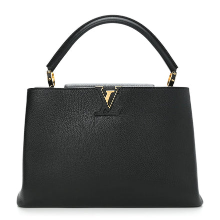 Louis Vuitton Black Taurillon Leather Capucines MM (Pre-Loved)