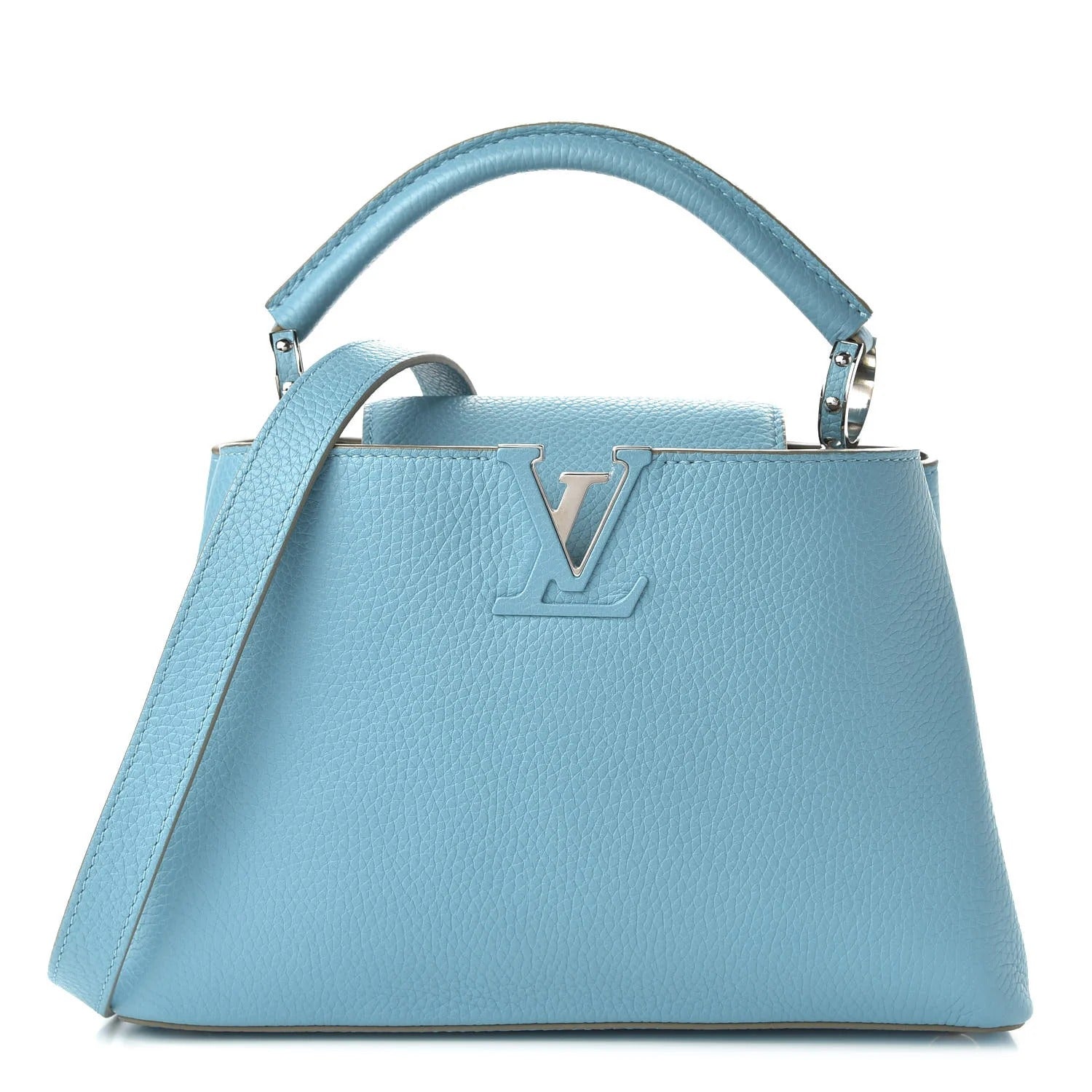 Louis Vuitton Light Blue Taurillon Leather Capucines BB (Pre-Loved)