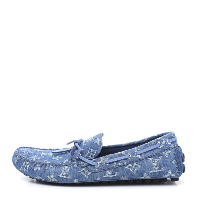 Louis Vuitton Blue Monogram Denim Arizona Moccasins (Pre-Loved)