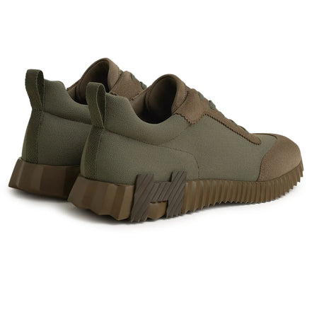 Hermès Bouncing Khaki Green Suede and Nylon Sneakers "Unworn"