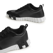 Hermes Bouncing Black Leather Sneakers 