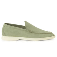 Loro Piana Summer Walk Suede White Sole Loafers 