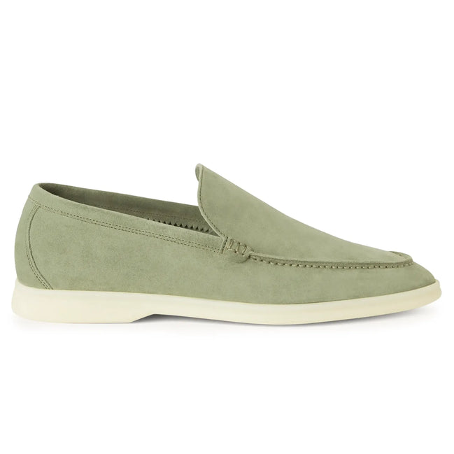 Loro Piana Summer Walk Suede White Sole Loafers "Unworn"
