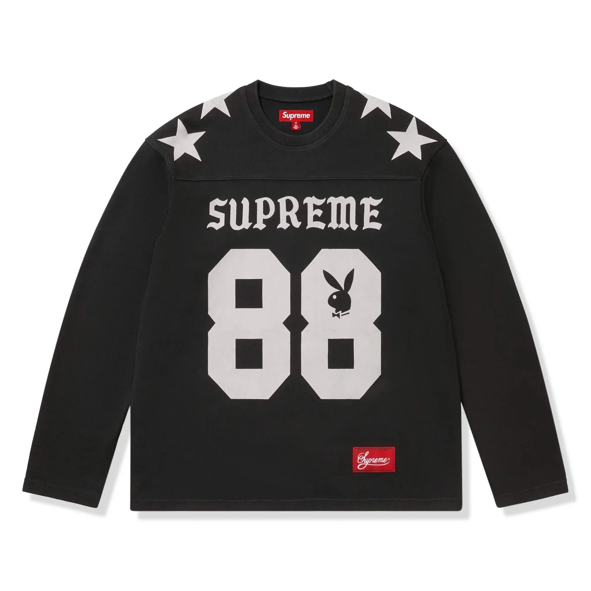 Supreme x Playboy Black 88 Long-Sleeve Football Top 