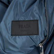Prada Re-Nylon Enamel Logo Reversible Teal/Black Jacket (Pre-Loved)