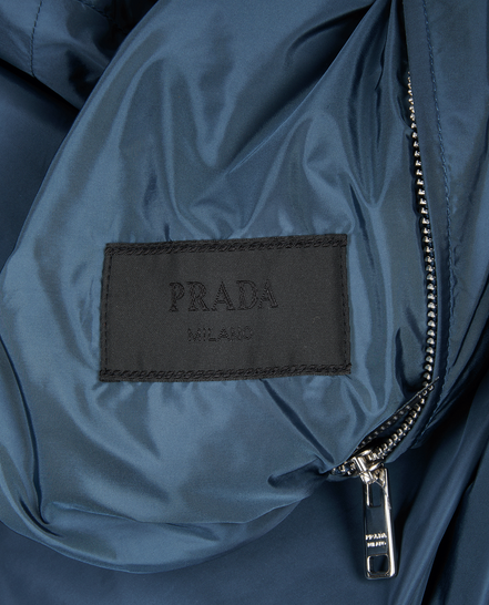 Prada Re-Nylon Enamel Logo Reversible Teal/Black Jacket (Pre-Loved)