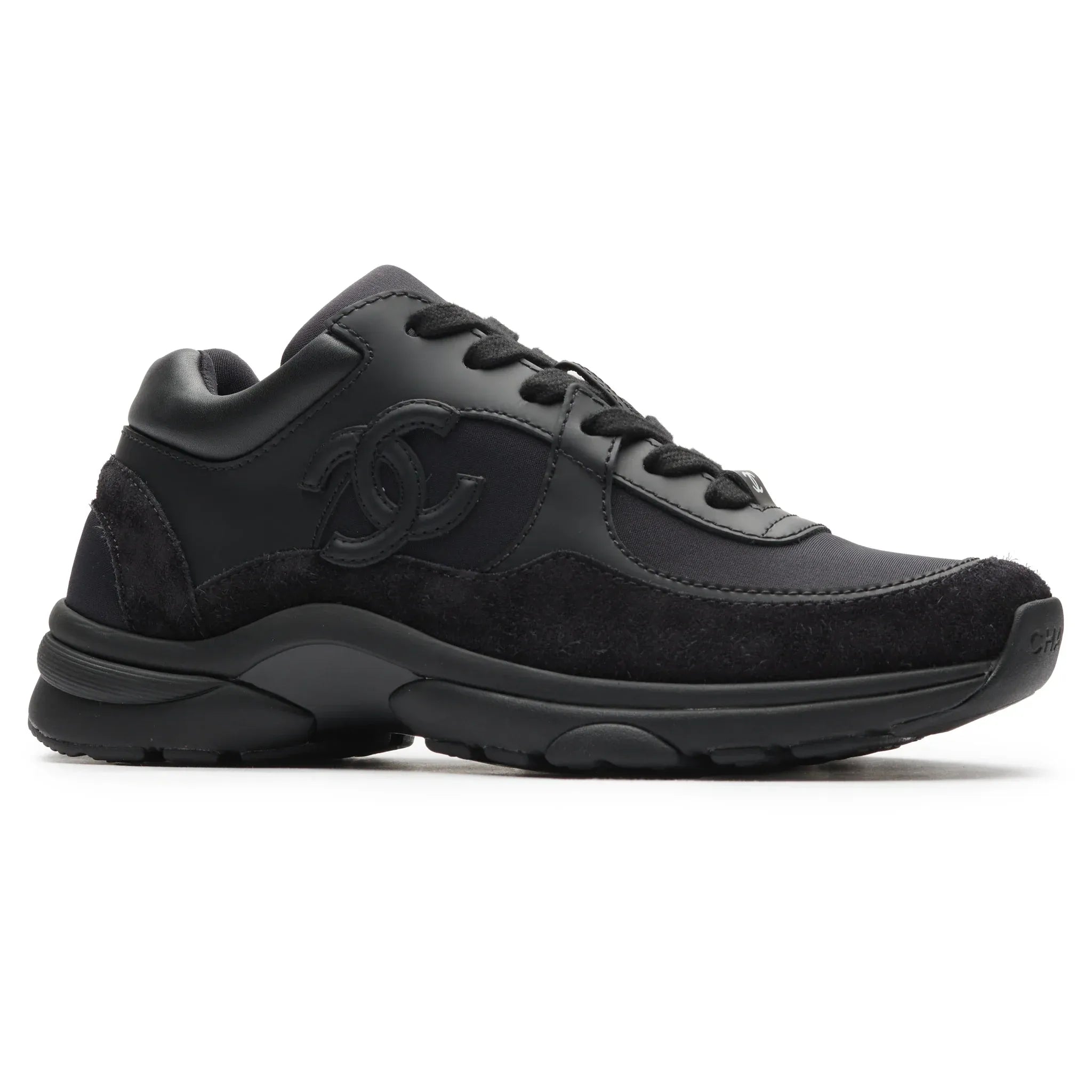 Chanel CC Runner Sneakers Black Reflective 