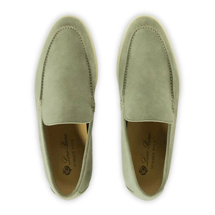 Loro Piana Summer Walk Suede White Sole Loafers "Unworn"