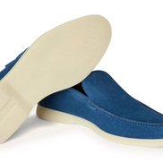 Loro Piana Summer Walk Suede White Sole Loafers 