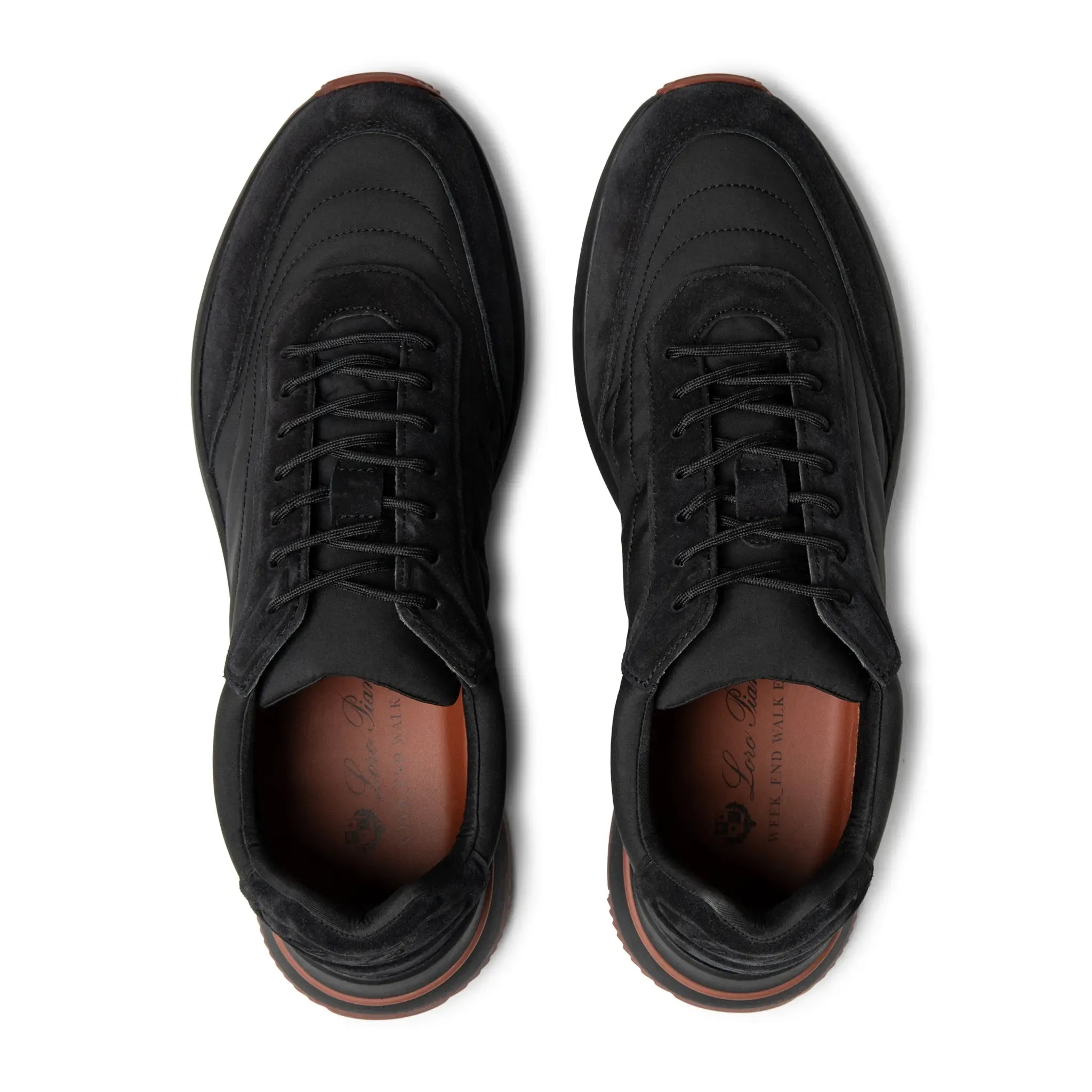 Loro Piana Weekend Walk Technical Fabric and Suede Sneakers 