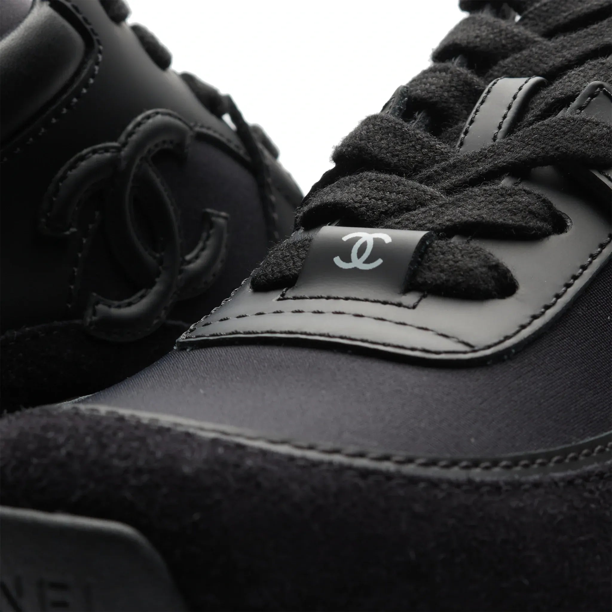 Chanel CC Runner Sneakers Black Reflective 