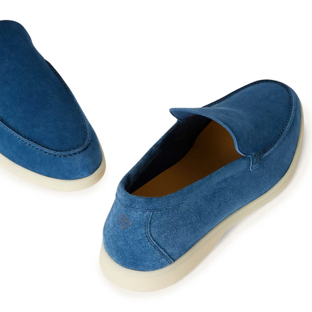 Loro Piana Summer Walk Suede White Sole Loafers "Unworn"