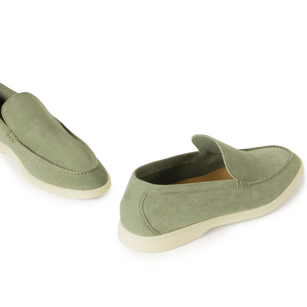 Loro Piana Summer Walk Suede White Sole Loafers "Unworn"