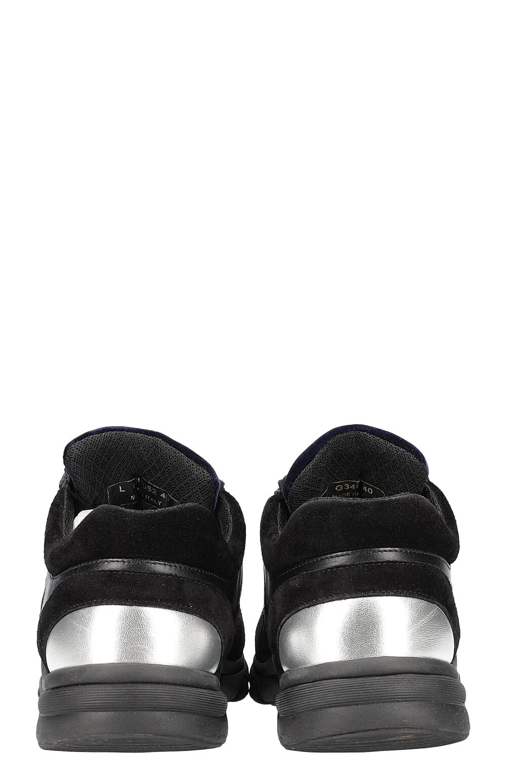 Chanel Velour Runners Black & Silver 