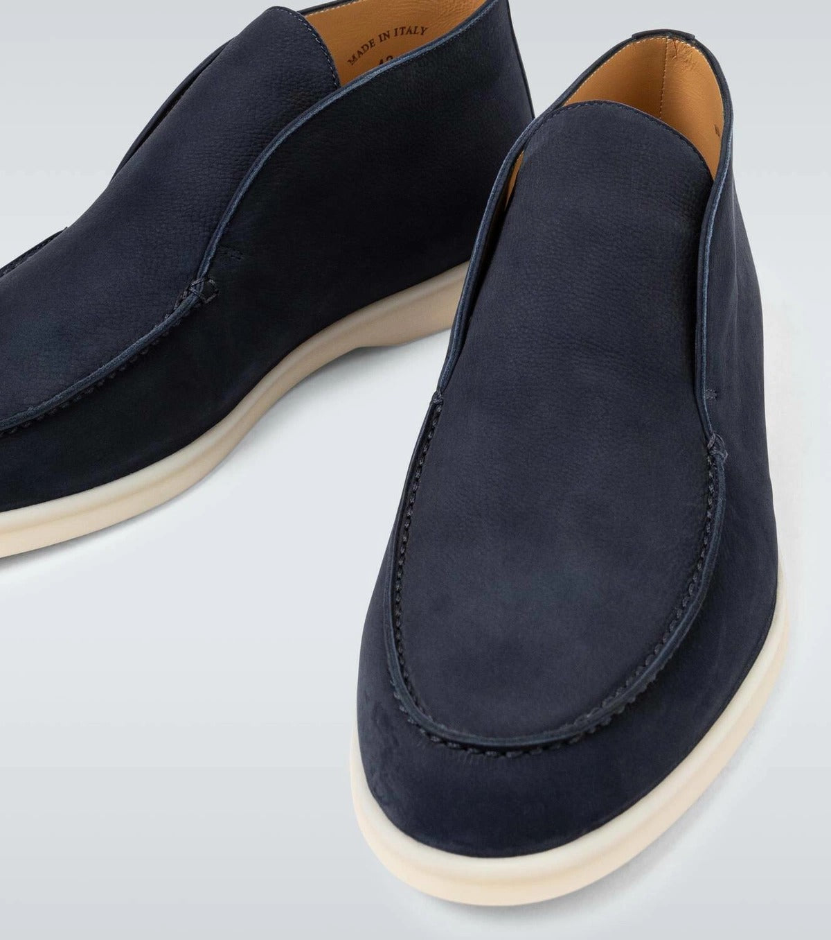 Loro Piana Open Walk Suede Ankle Boots 
