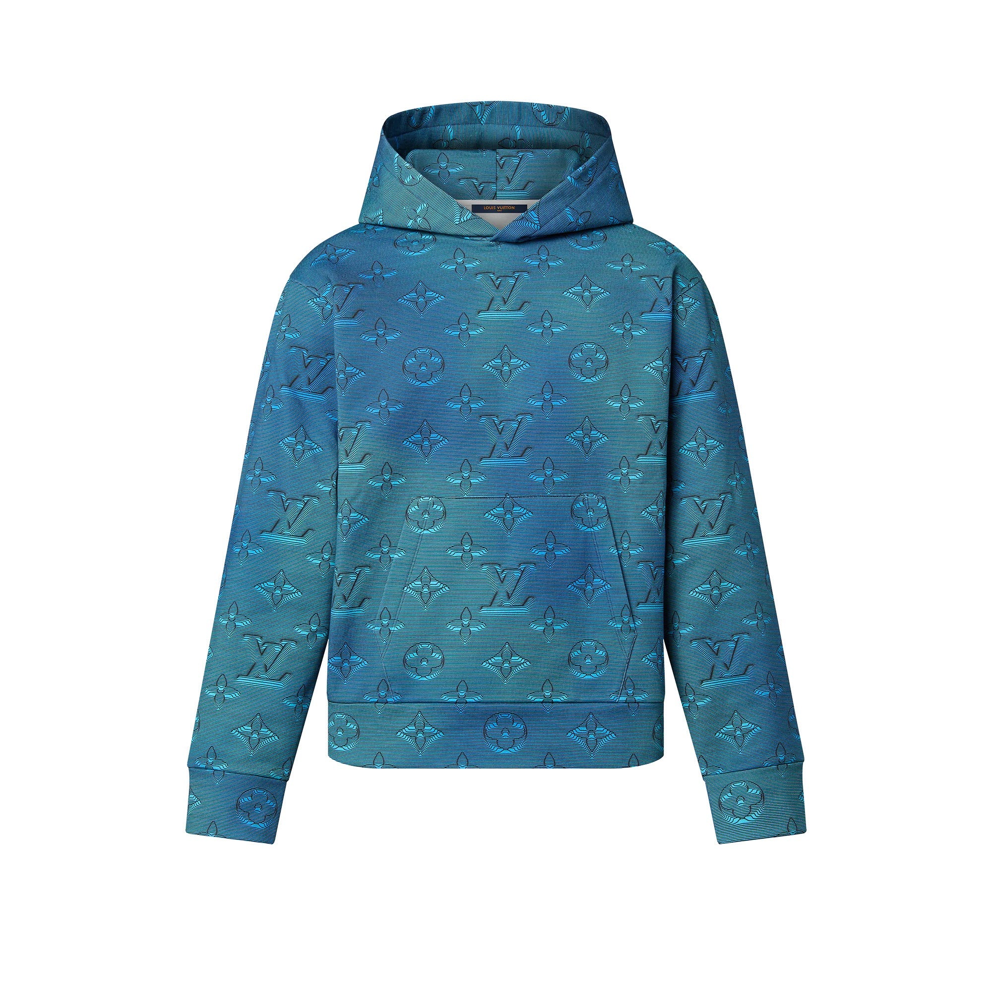 Louis Vuitton 2054 Monogram 3D Blue Hoodie 