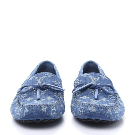 Louis Vuitton Blue Monogram Denim Arizona Moccasins (Pre-Loved)