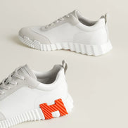 Hermès Bouncing Sneakers White and Orange 