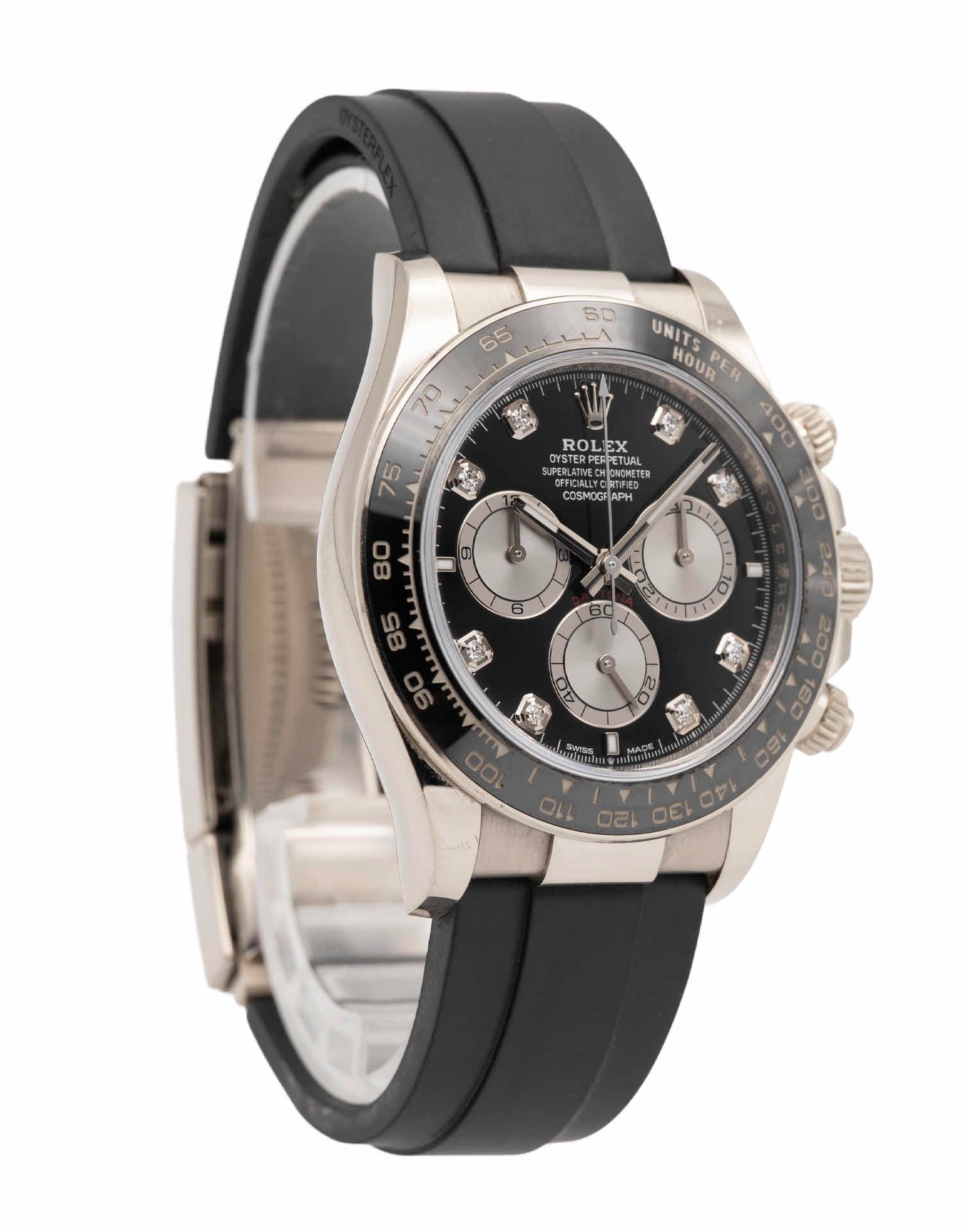 Rolex Cosmograph Daytona 126519 White Gold Oysterflex Diamond Dial 