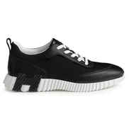 Hermes Bouncing Black Leather Sneakers 