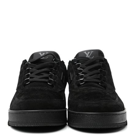 Louis Vuitton Black Suede & Leather Low-Top Sneakers (Pre-Loved)