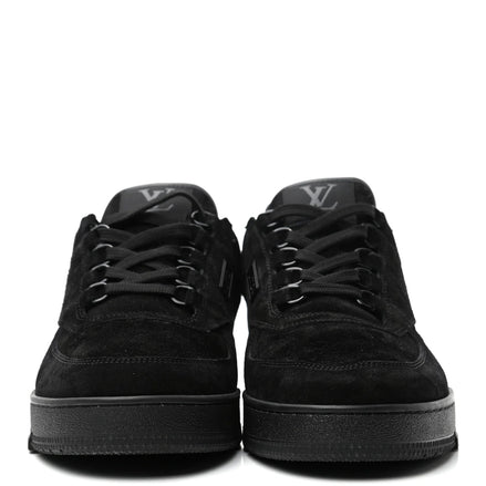 Louis Vuitton Black Suede & Leather Low-Top Sneakers (Pre-Loved)