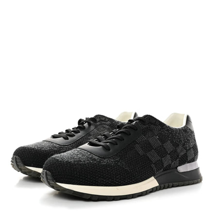 Louis Vuitton Black Damier Knit Run Away Sneakers (Pre-loved)