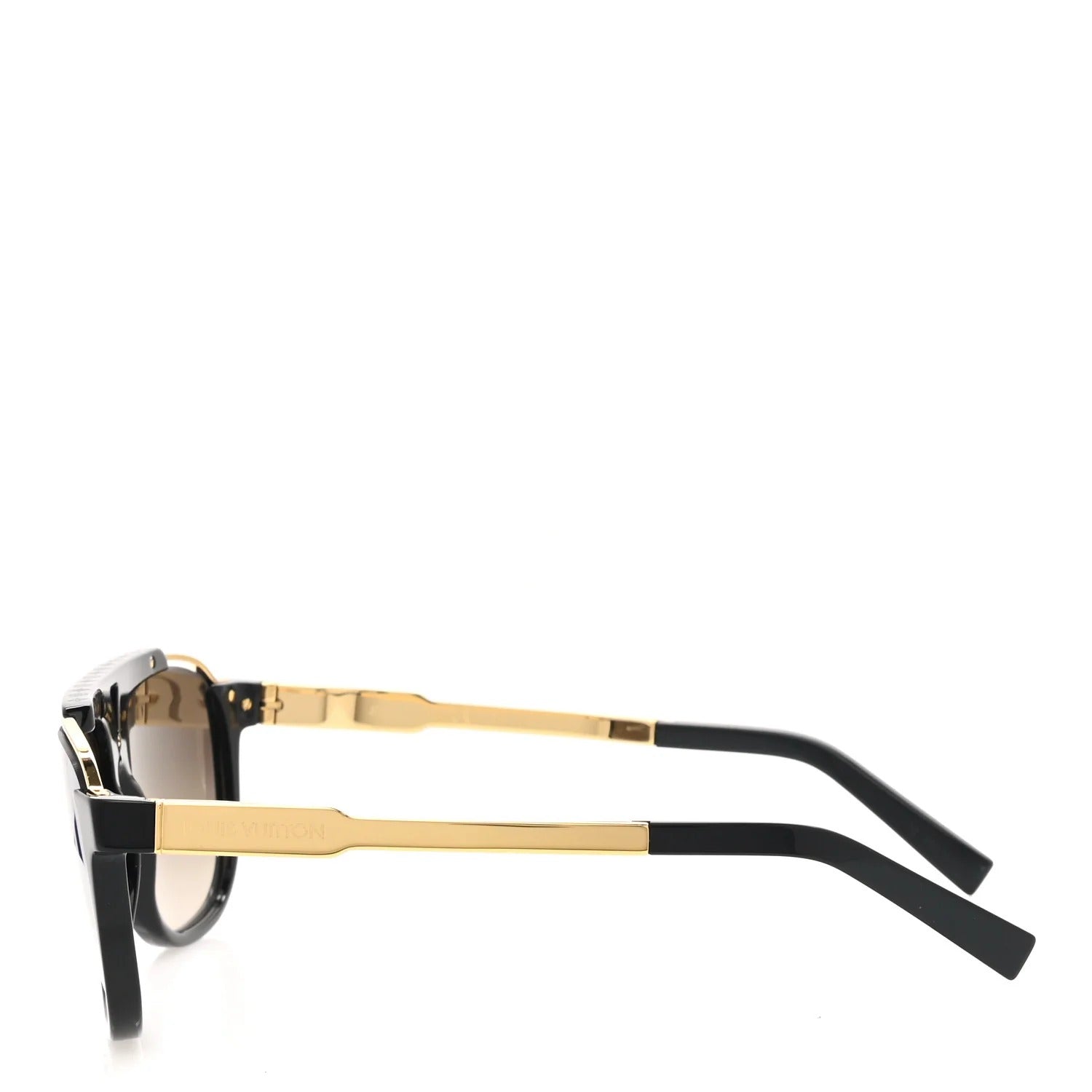 Louis Vuitton 1.1 Evidence Black and Gold Sunglasses 