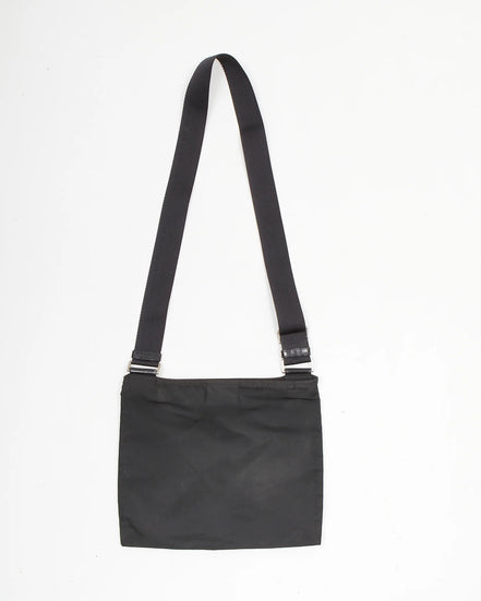 Prada Re-Nylon Enamel Logo Black Crossbody Bag (Pre-Loved)