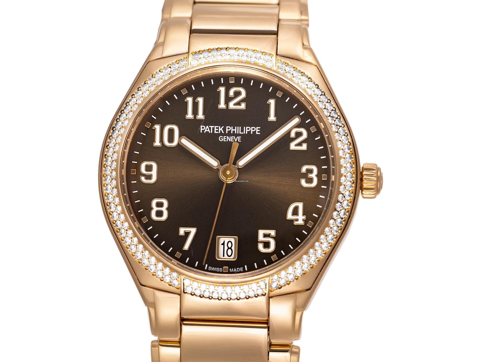 Patek Philippe Twenty~4 Automatic 7300/1200R Rose Gold Brown Dial 