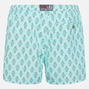 MC2 Saint Barth Light Blue Watch Print Swim Shorts 