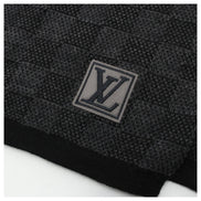 Louis Vuitton Black and Grey Damier Knit Scarf 