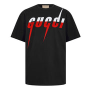 Gucci Blade Print Black Cotton T-Shirt (Pre-Loved)