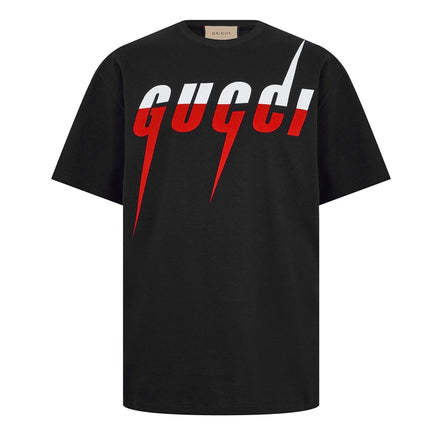 Gucci Blade Print Black Cotton T-Shirt (Pre-Loved)