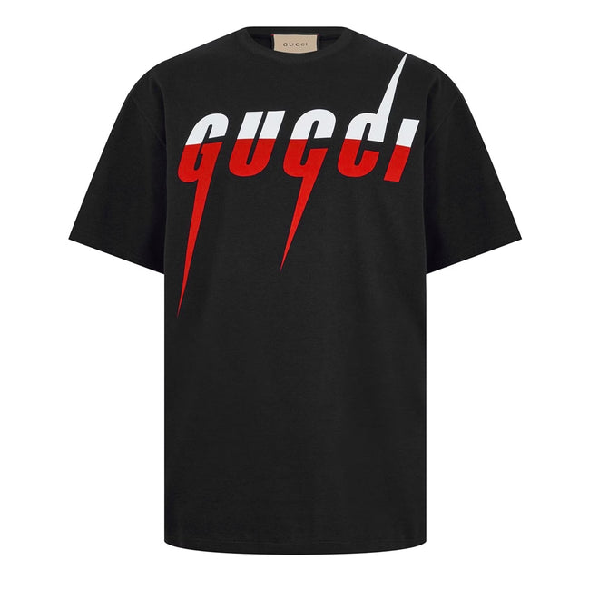 Gucci Blade Print Black Cotton T-Shirt (Pre-Loved)