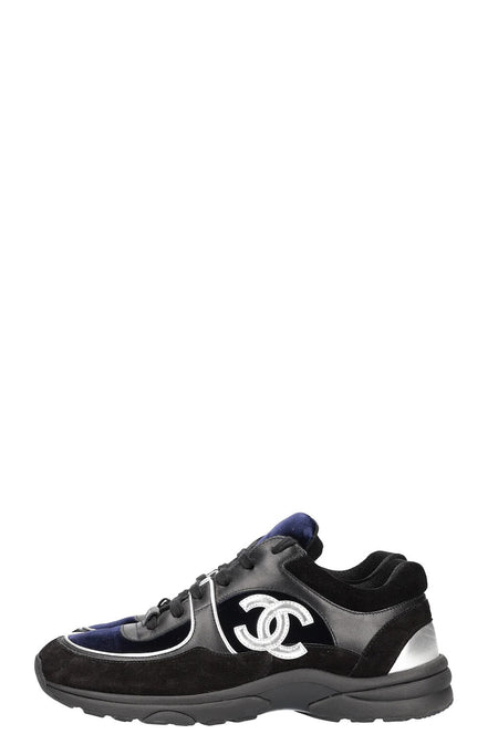 Chanel Velour Runners Black & Silver "Unworn"