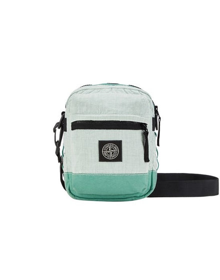 Stone Island Pistachio & Sage Green Nylon Metal Messenger Bag "Unworn"