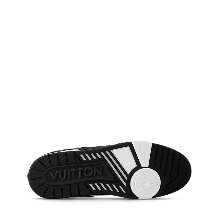 Louis Vuitton Black & White Monogram Denim LV Trainer 
