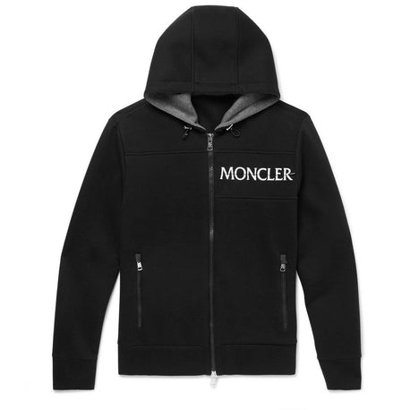 Moncler Split Logo Black Cotton Tracksuit Set (Pre-Loved)