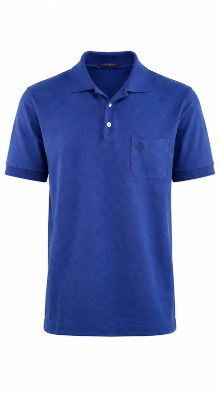 Louis Vuitton Navy Blue Cotton Polo T-Shirt "Unworn"